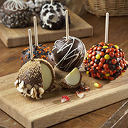 These caramel apples make the perfect Halloween treat.