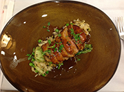 Competition winner Chef Mike Holman wowed the judges with his duck breast with a honey glaze.