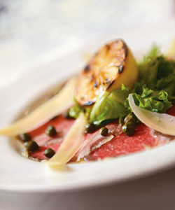 Taste the ethereal side of beef with 801’s carpaccio, paper-thin slices of raw filet mignon lightly trimmed with capers and Parmesan.