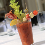 The build-your-own bloody mary bar at Centro includes more than a dozen garnish options, from the standard celery stock and olives to more inventive ingredients like marinated fresh mozzarella and bacon strips.