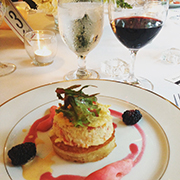 This lobster crème brûlée was an inventive first course to the Prima Dinner prepared by Dominic Iannarelli.