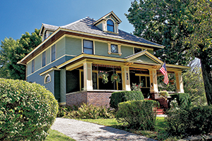 In 1905, the Strauss family added to Sherman Hill’s style with this American Foursquare home, restored in the 1970s by Jack Porter and Martha Green.