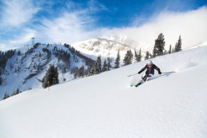 Nothing beats an early run on fresh powder; ski area trams run year-around for hikers and sightseeers.